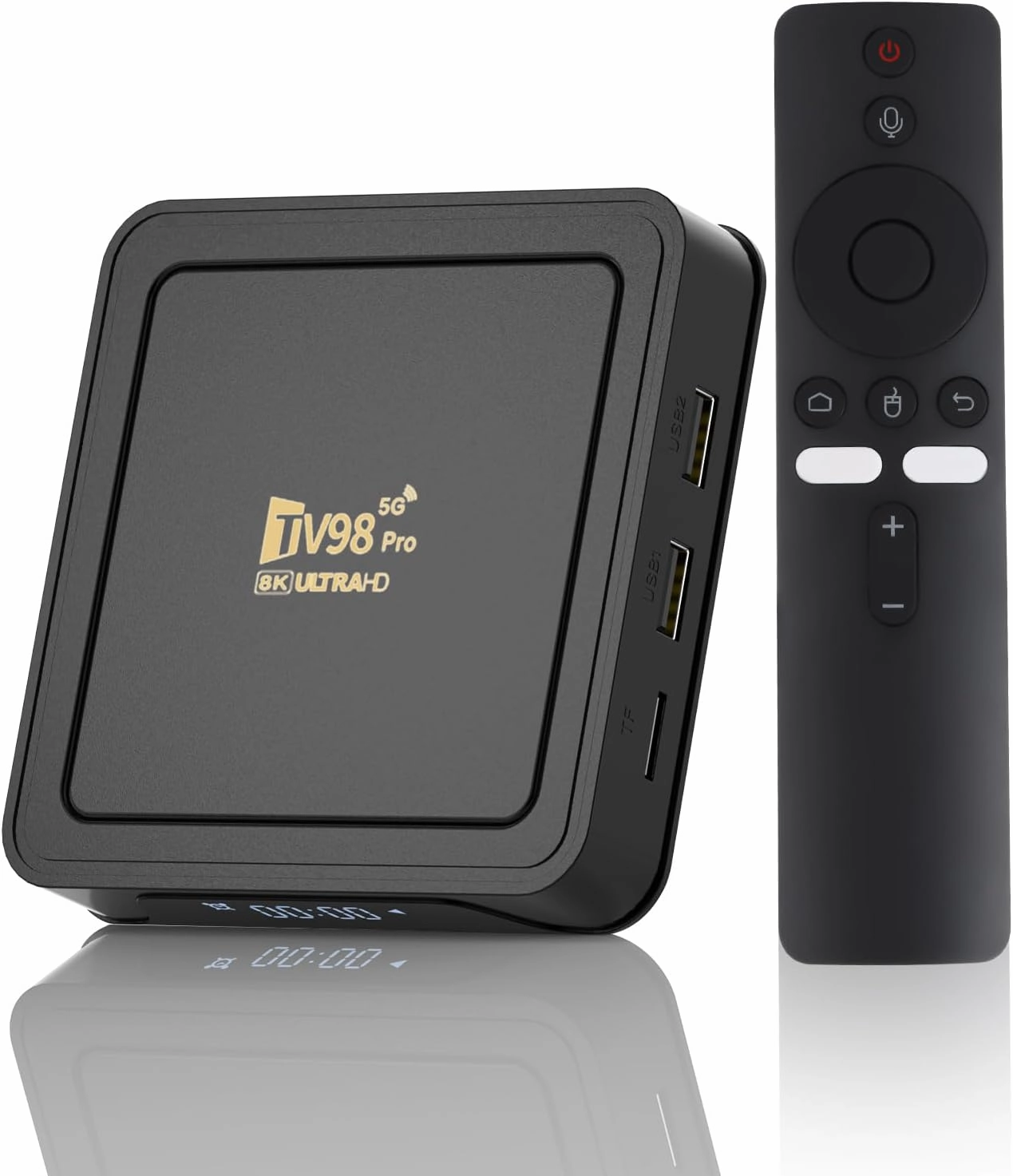 TV98 PRO 8K@60fps HDMI Media Player for USB Drive and TF Card, HD Digital Signage Player, Android 14.0 Box 2GB RAM 16GB ROM, H.265/MP4/MKV/MOV/AVI, Multi-Video Decoder, Remote Control, Home Theater network audio player,digital streamer,audio file player,