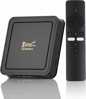 TV98 PRO 8K@60fps HDMI Media Player for USB Drive and TF Card, HD Digital Signage Player, Android 14.0 Box 2GB RAM 16GB ROM, H.265/MP4/MKV/MOV/AVI, Multi-Video Decoder, Remote Control, Home Theater network audio player,digital streamer,audio file player,
