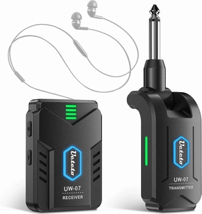 Ueteto Wireless in Ear Monitor System2.4GHz Mono IEM System with Transmitter Beltpack Receiver, Plug and Play for Musicians Studio, Band Rehearsal, Live Performance in-ear monitors,hi-fi IEMs,studio earphones,