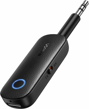 UGREEN Bluetooth Transmitter Receiver for 2 AirPods or BT Devices, Bluetooth Wireless Transmitter for Headphones, 3.5mm Aux Audio Jack Adapter for in-Flight TV Car Home Stereo System wireless audio bridge,Bluetooth transmitter,WiFi audio link,