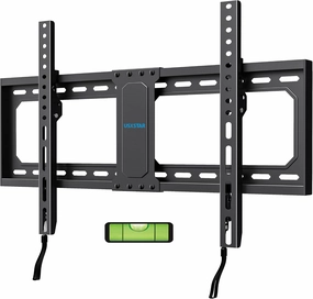 UL Listed Fixed TV Wall Mount for 37-82 Inch Screens, Low Profile TV Mount Fits 16", 18", 24" Studs, Wall Mount Bracket with Quick Release Lock, Max VESA 600x400mm, Holds up to 132 lbs by USX STAR speaker wall mount,audio bracket,AV wall mou
