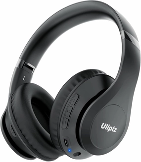 Uliptz Wireless Bluetooth Headphones, 65H Playtime, 6 EQ Sound Modes, HiFi Stereo Over Ear Headphones with Microphone, Foldable Lightweight Bluetooth 5.3 Headphone for Travel/Office/Cellphone/PC over-ear headphones,closed back headphones,wireless studio ca