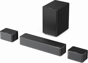 ULTIMEA 5.1 Sound Bar Compatible with Dolby Atmos, Peak Power 410W, Sound Bar for Smart TV with Subwoofer, 3D Surround Sound System for TV, Surround and Bass Adjustable Home Theater, Poseidon D60 surround sound system,cinema audio kit,5.1 surround package,
