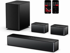 ULTIMEA 5.1 Sound Bar for Smart TV, with Dolby Atmos, 410W Peak Power, Surround Sound System for TV, Wireless Subwoofer Bass Boost, Surround Adjustable, APP Control, Poseidon D60(New 2025 Model) soundbar,TV speaker bar,home theater soundbar,