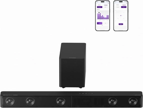 ULTIMEA 5.1ch Soundbar with Dolby Atmos, Sound Bar with Subwoofer for Smart TV, Home Theater Surround Sound System for TV, 300W, Adjustable Bass Boost, App, BT 5.4, Poseidon M60 (2025 Model) soundbar,TV speaker bar,home theater soundbar,