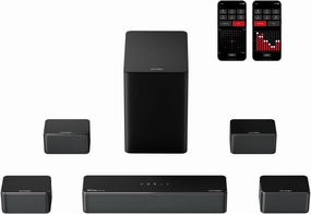 ULTIMEA 7.1 Surround Sound System for TV with Dolby Atmos, 460W Sound Bar for TV with 6.5" Subwoofer, APP Control, 4 Wired Surround Speakers, Home Theater Sound System, Poseidon D80 (2025 Upgrade) surround sound system,cinema audio kit,5.1 surround pa