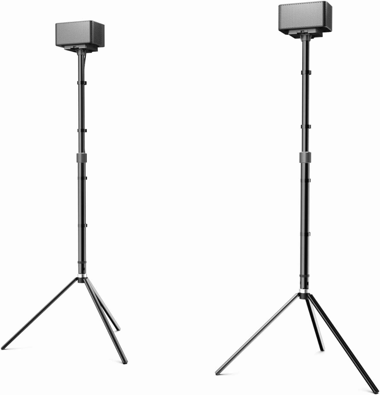 ULTIMEA Speaker Stands Pair, Height Adjustable Speaker Stand, Extends 24.4" to 36.6", Holds 6.6 lbs, Compatible with VIZIO, Sony, Bose, Polk, ULTIMEA Poseidon Series Surround Sound Speaker, Steady 300 speaker stands,monitor stands,floor speaker h