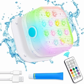 Underwater Led Lights with Remote, IP68 Waterproof Magnet Floating Lights for Bathtubs, Ponds, Parties (1 Set) vinyl accessories,turntable parts,record player tools,