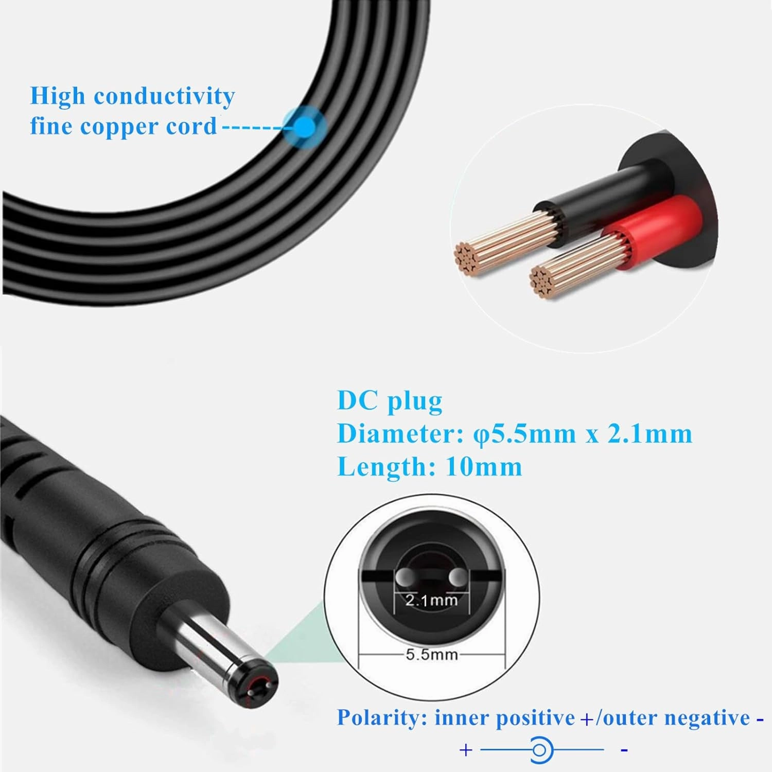 Universal 5V 3A Ac Adapter DC5V Power Supply Charger with 11 DC Plug Tips AC120V to DC5v 3a 2.5a 2a 1.5a 1a Power Adapter for Baby Monitor Graco Swing Raspberry Pi USB HUB 5volt ac-dc Adapter 6FT