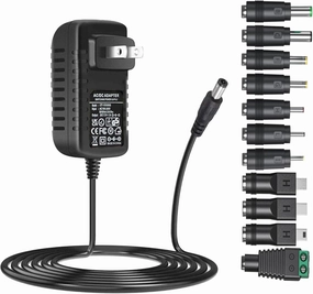 Universal 5V 3A Ac Adapter DC5V Power Supply Charger with 11 DC Plug Tips AC120V to DC5v 3a 2.5a 2a 1.5a 1a Power Adapter for Baby Monitor Graco Swing Raspberry Pi USB HUB 5volt ac-dc Adapter 6FT power cord,hi-fi power cable,AC power lead,