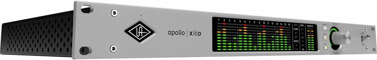 Universal Audio Apollo x16D Rackmount Thunderbolt 3 Audio Interface with Dante and Essentials  Pug-Ins rackmount gear,audio rack equipment,studio rackmounts,