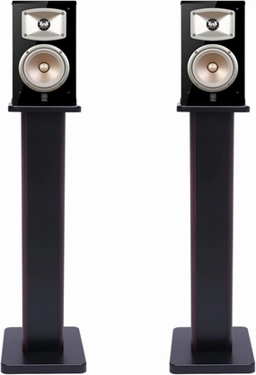 Universal Speaker Stand Pair, H28in Bookshelf Speaker Stands Holder Floor Standing for Surround Sound Studio Monitors Up to 33lbs, for Home Theater Living Room, Dark Brown speaker stands,monitor stands,floor speaker holders,