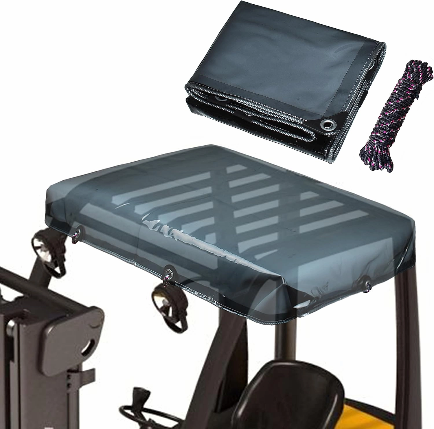 Universal Tinted Clear Forklift Cover - UV Protection Rain Cover - Heavy Duty Waterproof Vinyl - 50 x 40in vinyl accessories,turntable parts,record player tools,