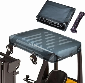 Universal Tinted Clear Forklift Cover - UV Protection Rain Cover - Heavy Duty Waterproof Vinyl - 50 x 40in vinyl accessories,turntable parts,record player tools,