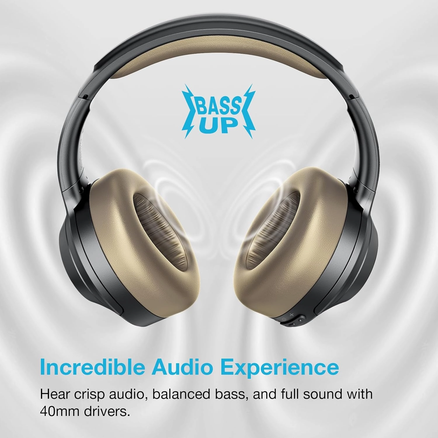 Upgrade ProLevel Hybrid Active Noise Cancelling Headphones with HD Sound, Wireless Bluetooth Headphones Over The Ear Unequaled Comfort, Vivid Deep Bass, for Home Office Travel Birthday Gift