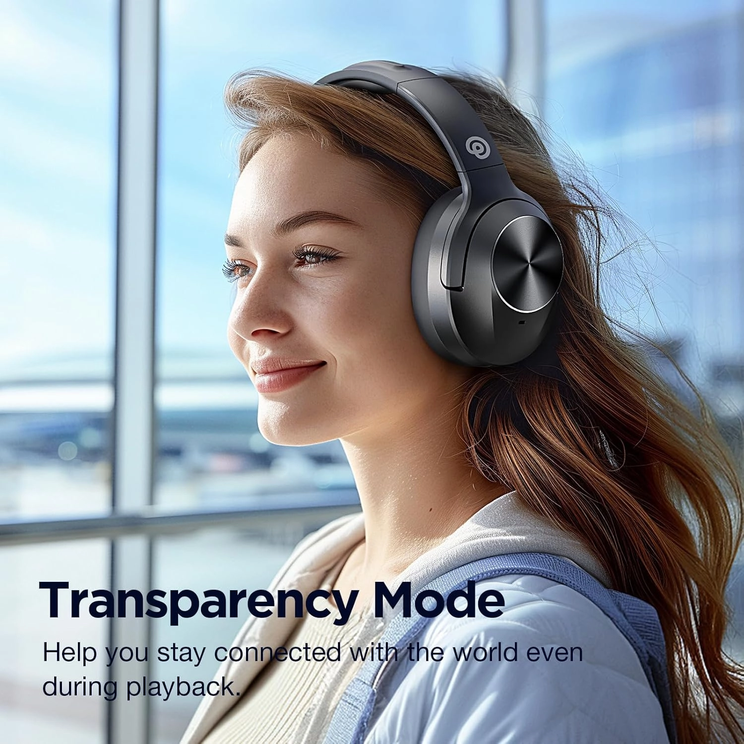 Upgrade Prolevel Hybrid Active Noise Cancelling Headphones with HD Sound, Wireless Bluetooth Headphones Over The Ear Unequaled Comfort, Vivid Deep Bass, for Home Office Travel Birthday Gift, Black