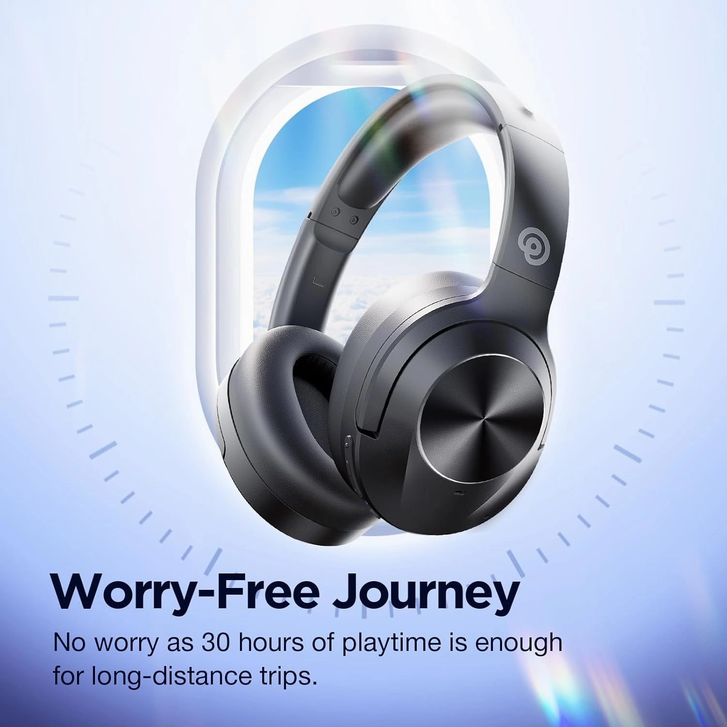 Upgrade Prolevel Hybrid Active Noise Cancelling Headphones with HD Sound, Wireless Bluetooth Headphones Over The Ear Unequaled Comfort, Vivid Deep Bass, for Home Office Travel Birthday Gift, Black