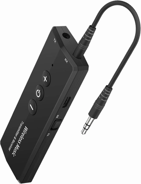 Upgraded Bluetooth 5.3 Transmitter Receiver 3-in-1, Isobel Wireless 3.5mm Audio Adapter for TV PC Headphones Home Sounds System Car/CD-Like Voice Enjoyment wireless audio bridge,Bluetooth transmitter,WiFi audio link,