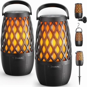Upgraded Outdoor Speakers Gift for Men Bluetooth Speaker with lights Multi-Sync up to 100 Speakers Auto-Pairing HD Stereo Sound Cool Tech Gadgets for Him IPX5 Waterproof for Outside|Patio|Porch wireless speakers,portable Bluetooth speaker,multiroom speaker