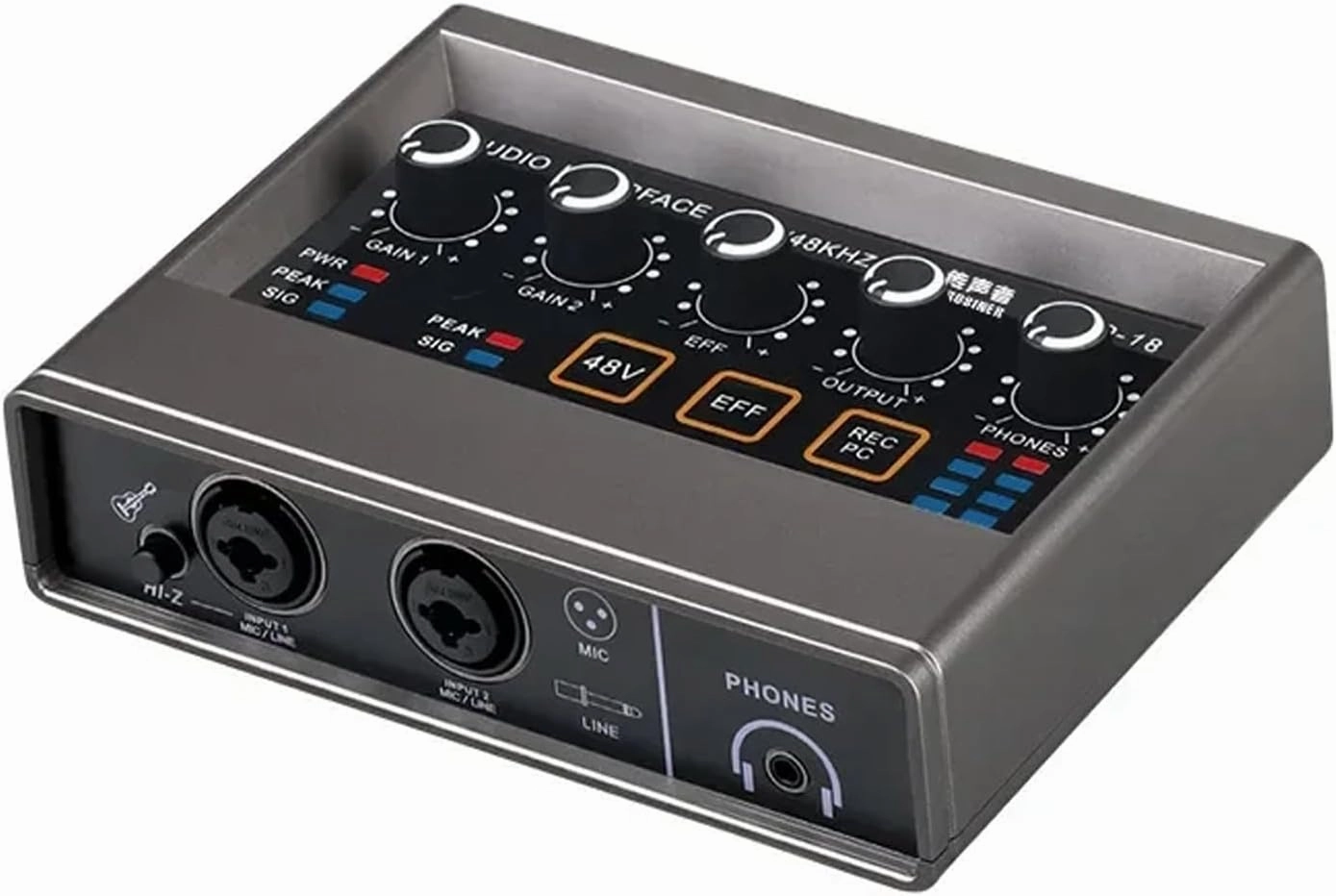 USB Audio Interface for PC with Touch Model, AudioBox Mic Preamps 16 bit/48 kHz Phantom Power XLR 48V Audio Interface for Recording Music, Live Streaming and Podcasting Recording audio interface,USB interface,music recording input,