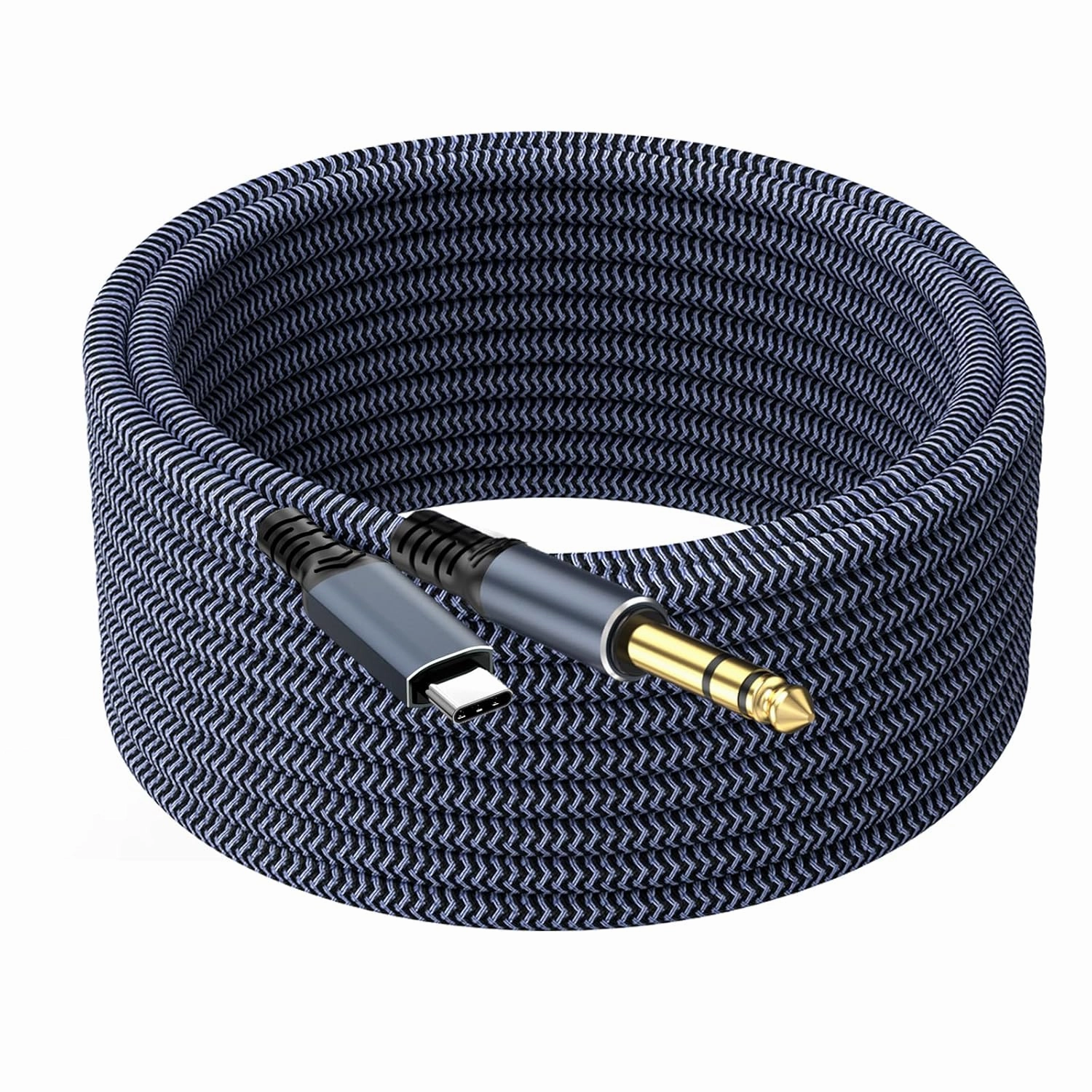 USB C to 1/4 inch Stereo Audio Cable 10ft, Realtek ALC5686 32Bit 384 KHz DAC, Type C to 1/4 Stereo Audio Cable Compatible for Smartphone,Tablet,Laptop, iPhone 15 and More DAC,USB audio converter,digital to analog converter,
