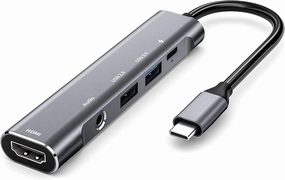 USB C to HDMI Adapter Dex Dock for Galaxy S25/S24/S23/S22/Note20/TabS9/S8/S7,Type-c hub with 3.5mm Audio Jack,4K HDMI,USB3.0,PD 60W,Adapter for iPhone 15/iPad Air 4/5,iPad mini 6,Nintendo Switch smart audio hub,voice control speaker,Alexa compatible audio,