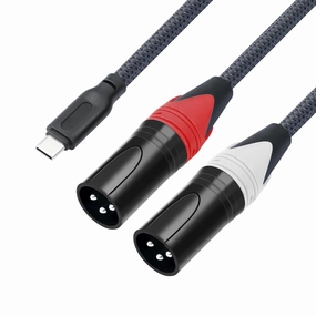 USB C to XLR Audio Cable, 3.3 FT Type C to Male XLR Output Stereo Cord, Converter Adapter for Amplifier, Speaker, Mixer Console mixer console,audio mixing desk,DJ console,