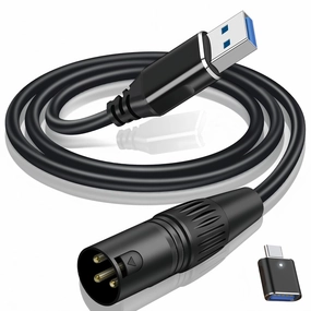 USB to XLR Cable,10 FT XLR to USB Audio Converter Cable,USB C to XL R Male Output Stereo Audio Cord for Amplifier, Speaker, Mixer Console ect mixer console,audio mixing desk,DJ console,