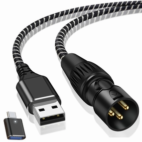 USB to XLR Cable,16.5FT USB A to XLR Audio Stereo Cable,USB C to XL Male Output Stereo Audio Cord for Amplifier, Speaker, Mixer Console ect mixer console,audio mixing desk,DJ console,