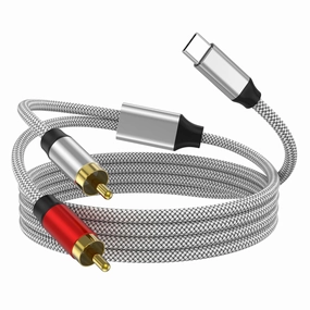 USB Type C to 2 RCA Audio Cable,Type-C RCA Cable 6ft, 2rca Jack USB-C Audio Line for Xiaomi,LG,Home Theater Amplifier,DVD, TV Speaker home cinema system,5.1 home theater,surround sound package,