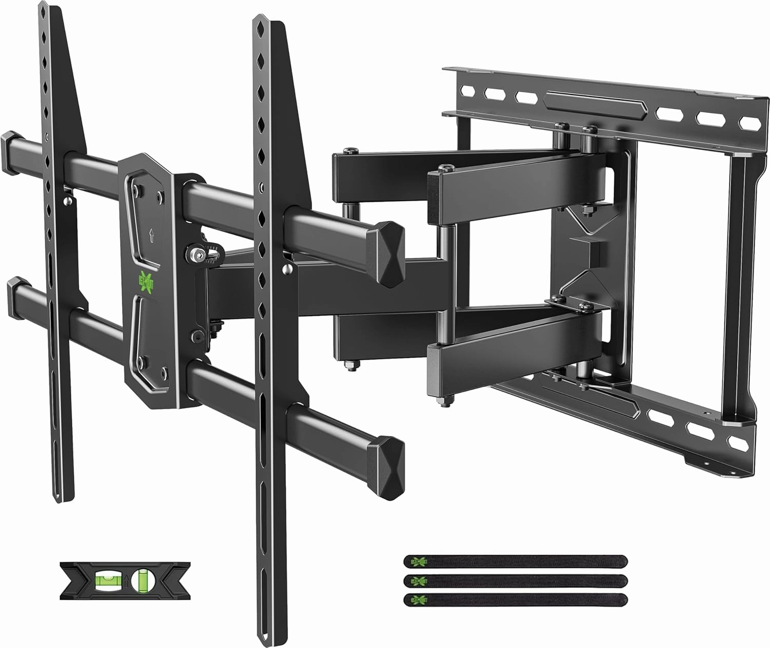 USX MOUNT Full Motion TV Wall Mount for 42-80 Inch TVs up to 132lbs, Wall Mount TV Bracket with Articulating Swivel Tilt Extension Leveling, Max VESA 600x400mm Fits 12/16" Wood Stud speaker wall mount,audio bracket,AV wall mounting,