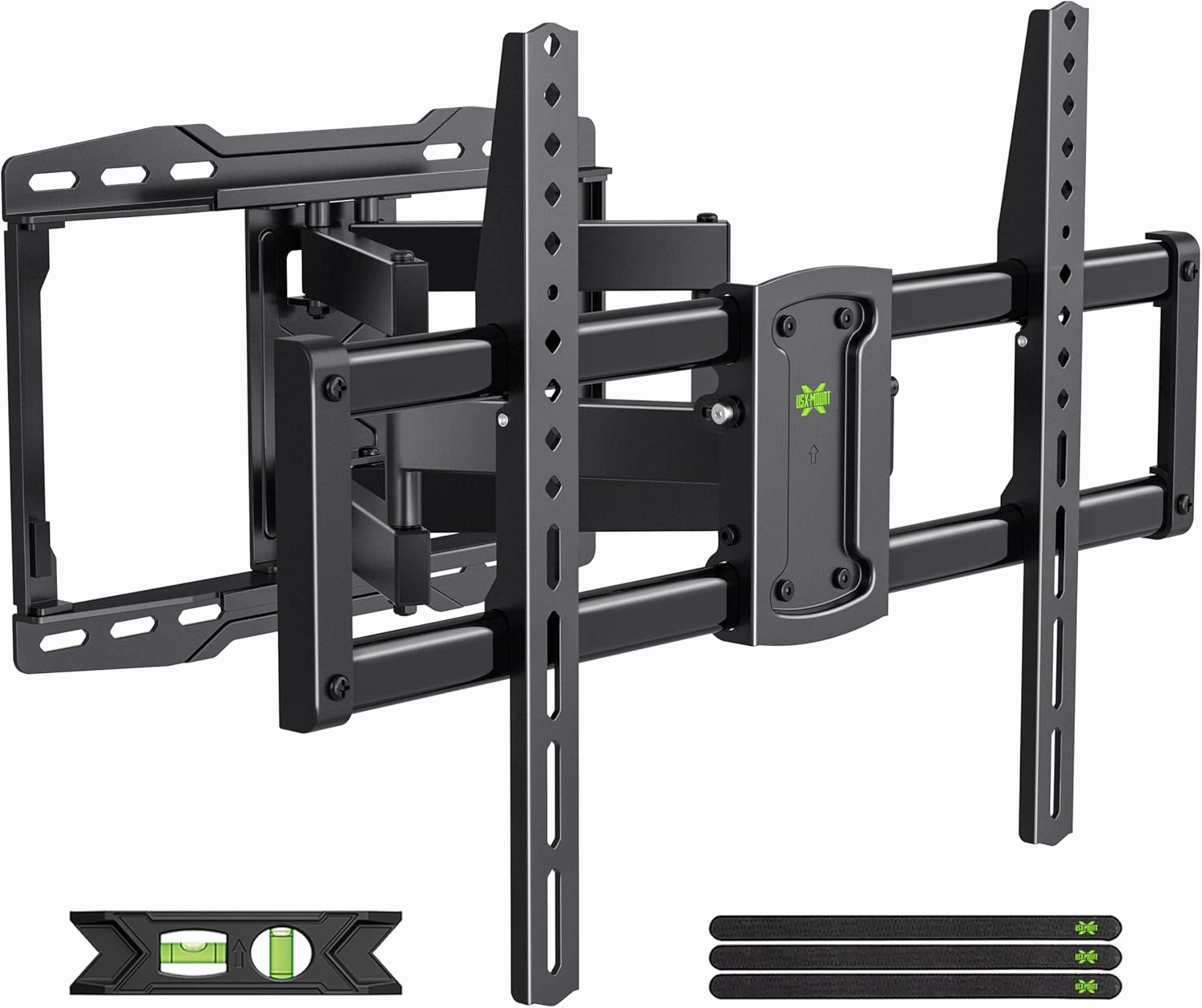 USX Mount Full Motion TV Wall Mount for 42-85 inch, TV Mount Swivel and Tilt,Wall Mount Bracket with Dual Articulating Arms Up to 132lbs, VESA 600x400mm, 16" Wood Studs, UL Listed XML019 wall mount TV,bracket for speakers,TV mount system,