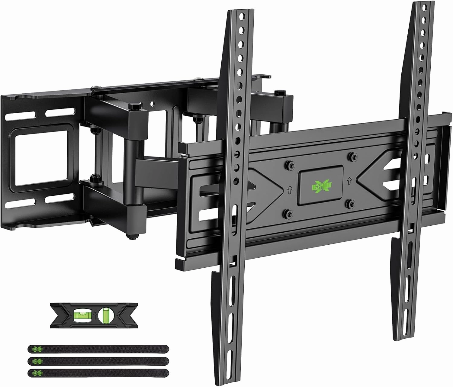 USX MOUNT Full Motion TV Wall Mount for Most 32-70 inch TVs up to 99 lbs, Wall Mount Bracket with Dual Articulating Arms, Swivel, Tilt, Max VESA 400x400mm, TV Mount Fits 12/16 Wood Studs speaker wall mount,audio bracket,AV wall mounting,