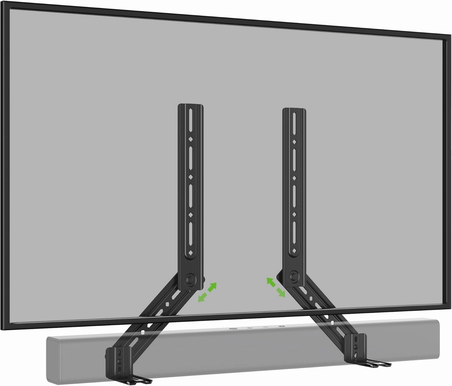 USX MOUNT Soundbar Mount, Flexible Sound Bar TV Mount for Mounting Above or Under TV, Fits Most Sound Bars Up to 16 Lbs, Tool-Free Knob Adjustable, for 23-90" TVs with Detachable Extension Plates soundbar,TV speaker bar,home theater soundbar,