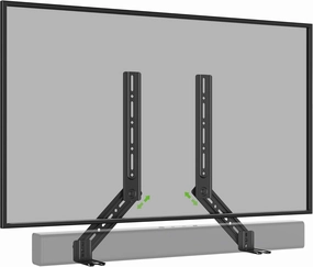 USX MOUNT Soundbar Mount, Flexible Sound Bar TV Mount for Mounting Above or Under TV, Fits Most Sound Bars Up to 16 Lbs, Tool-Free Knob Adjustable, for 23-90" TVs with Detachable Extension Plates soundbar,TV speaker bar,home theater soundbar,