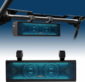 UTV Sound Bar,17 Inch Golf Cart SoundBar Bluetooth with RGB Lighting, IP65 4-Speaker SXS Sound Bar,Waterproof UTV Speakers Compatible with Polaris RZR Can-Am soundbar,TV speaker bar,home theater soundbar,