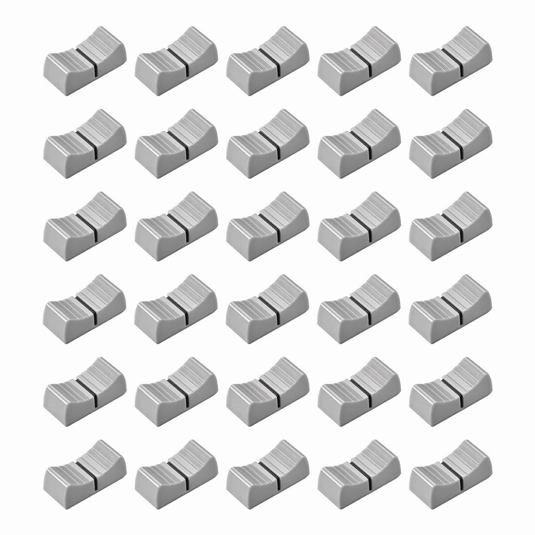 uxcell 24mmx11mmx10mm Console Mixer Slider Fader Knobs Replacement for Potentiometer Gray Knob Black Mark 30pcs mixer console,audio mixing desk,DJ console,
