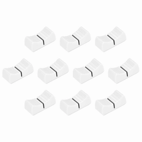 uxcell 24mmx11mmx10mm Console Mixer Slider Fader Knobs Replacement for Potentiometer White Knob Black Mark 10pcs mixer console,audio mixing desk,DJ console,