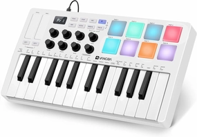 Vangoa Beat Makers for Music Production, 25 Keys Midi Pad Beating Maker Machine, Wireless Velocity Sensitive Mini Controller Keyboard Computer Recording Midi Controllers With Drum Pads for Beginners wireless audio bridge,Bluetooth transmitter,WiFi audio li