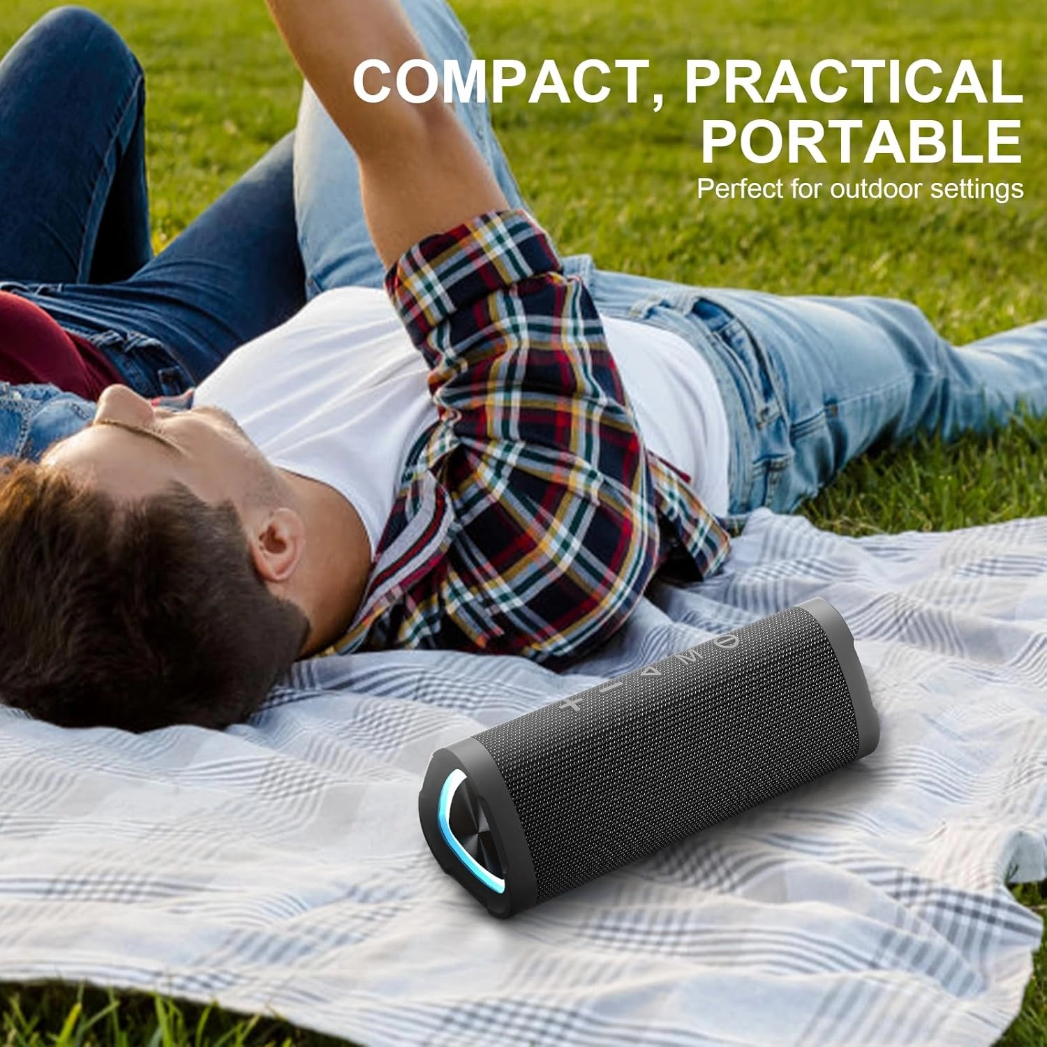 Vanzon Bluetooth Speakers, V40 Portable Wireless Speaker V5.0 with 24W Loud Stereo Sound, 24H Playtime, TWS & IPX7 Waterproof, Suitable for Travel, Home and Outdoors