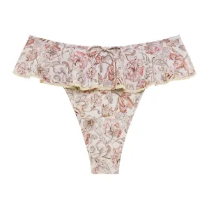 Venecia Floral Tamarindo Ruffle Bikini Bottom