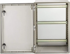 VEVOR Fiberglass Enclosure 23.6 x 15.7 x 9.1" Electrical Enclosure Box NEMA 3X Electronic Equipment Enclosure Box IP65 Weatherproof Wall-Mounted Electrical Enclosure With Hinges & Quarter-Turn Latches equipment cabinet,AV gear cabinet,component en