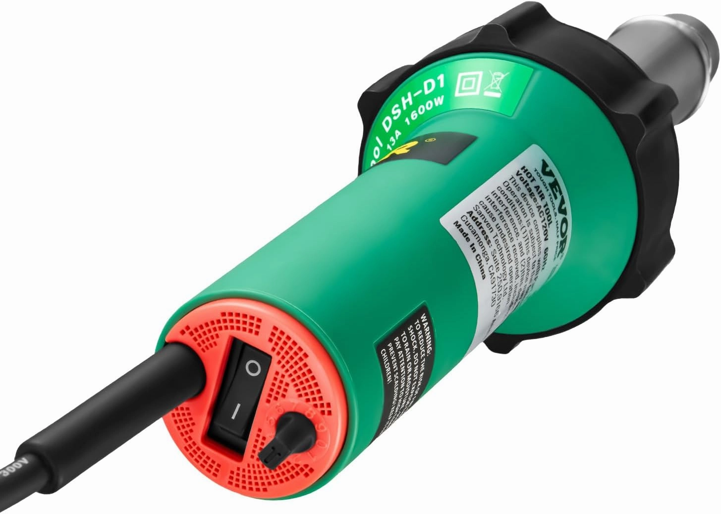 VEVOR Hot Air Plastic Welder, 1600W Hot Air Torch Pistol, 122-1112 PVC TPO Vinyl Heat Gun Welding Torch, Plastic Roofing Welding Kit with 17 Accessories- Toolbox, Nozzle, Roller, Blades for PP/PE/PVC
