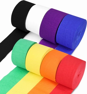 VGOODALL 8 Rolls Crepe Paper Streamers, Party Streamers for Party Birthday Wedding Decorations, 1.8 Inch x 118Ft/Roll, 8 Colors network streamer,wireless audio player,Wi-Fi music streamer,
