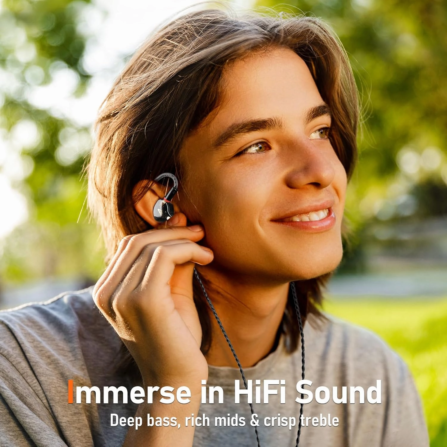Vibes 202 Wired Earbuds - HiFi in Ear Monitor Headphones  Professional Noise-Isolating Ear Buds - Clear Sound, Deep Bass & Comfort-Fit IEM Earphones - MMCX to 3.5mm, Silver Plated Cord, Carrying Case