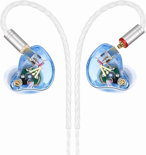 Vibes 202 Wired Earbuds - HiFi in Ear Monitor Headphones  Professional Noise-Isolating Ear Buds - Clear Sound, Deep Bass & Comfort-Fit IEM Earphones - MMCX to 3.5mm, Silver Plated Cord, Carrying Case in-ear monitors,hi-fi IEMs,studio earphones,