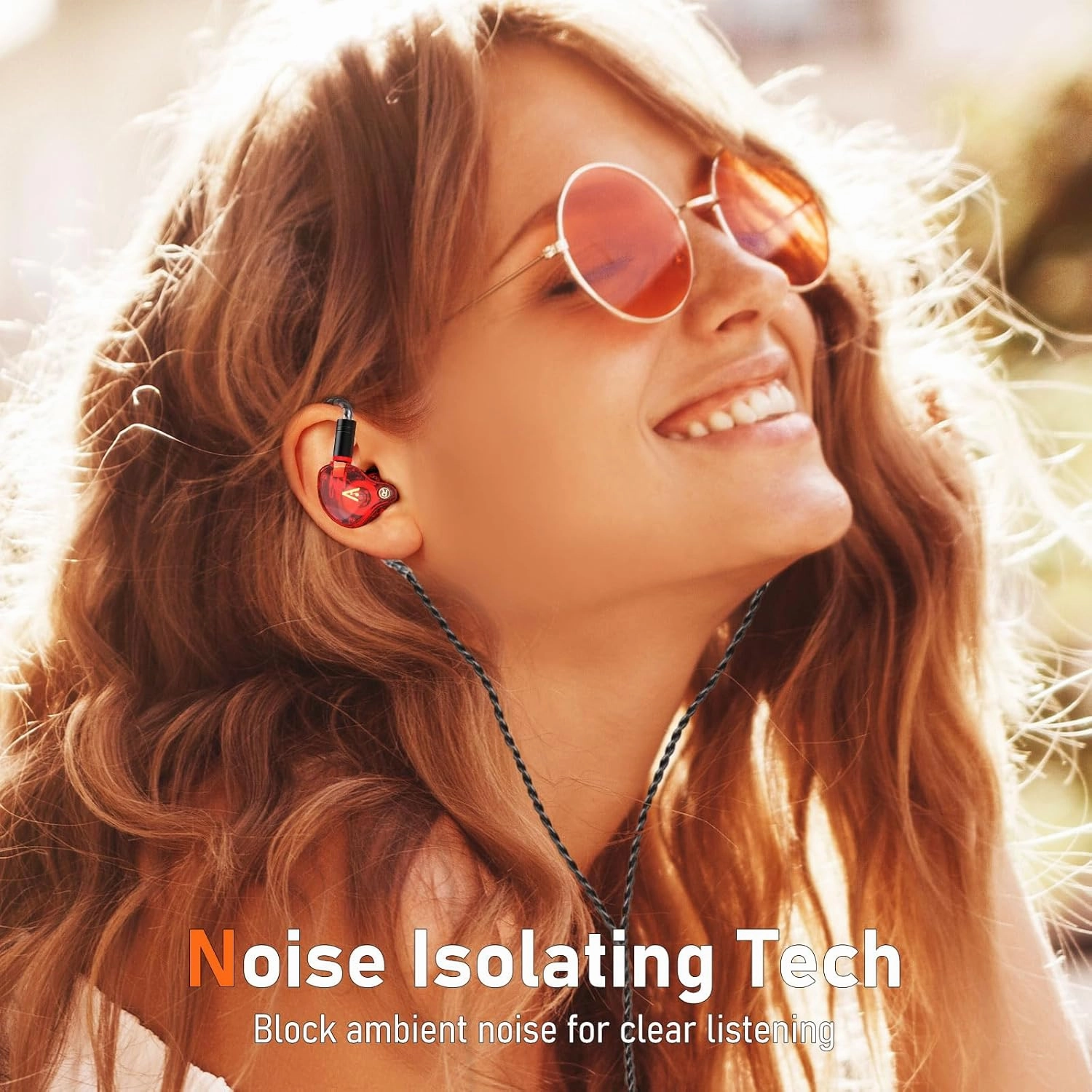 Vibes 202 Wired Earbuds - HiFi in Ear Monitor Headphones  Professional Noise-Isolating Ear Buds - Clear Sound, Deep Bass & Comfort-Fit IEM Earphones - MMCX to 3.5mm, Silver Plated Cord, Carrying Case