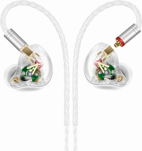 Vibes 202 Wired Earbuds - HiFi in Ear Monitor Headphones  Professional Noise-Isolating Ear Buds - Clear Sound, Deep Bass & Comfort-Fit IEM Earphones - MMCX to 3.5mm, Silver Plated Cord, Carrying Case in-ear monitors,hi-fi IEMs,studio earphones,