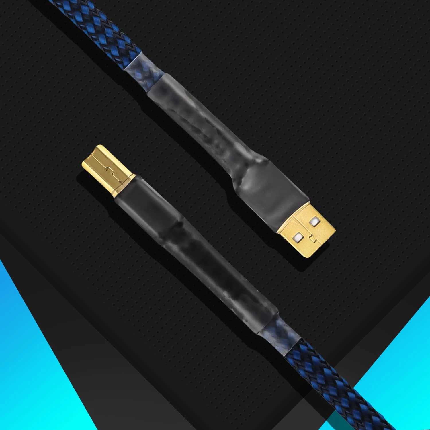 Viborg HiFi USB Cable 4.9FT/1.5M DAC A-B OCC Digital AB Audio A to B Hi-End USB Cord for Digital-to-Analog Converter (DAC)