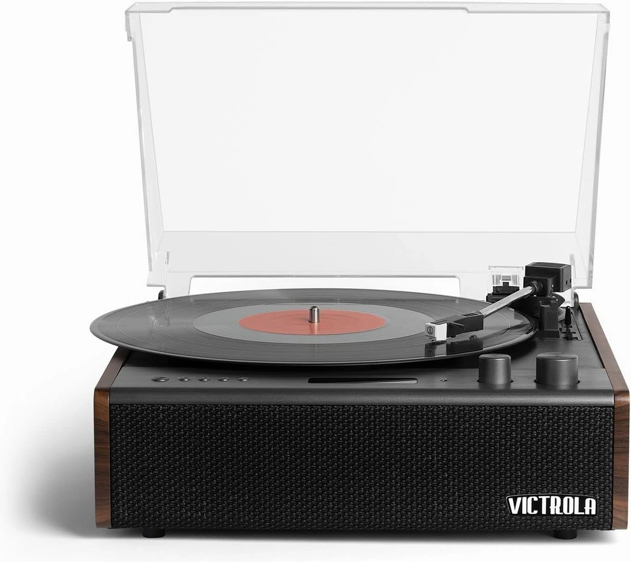Victrola Eastwood Signature 3-Speed Bluetooth Turntable with Built-in Speakers and Dust Cover | Upgraded Turntable Audio Sound | Espresso (VTA-73-ESP)